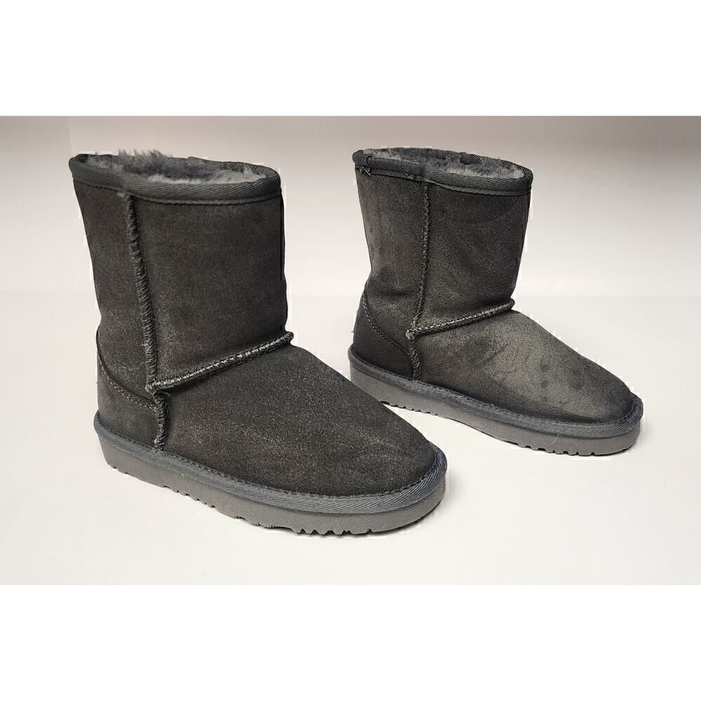 Dream Paris Girls Shorty-K Mid Calf Winter Snow Boots Gray Size 12